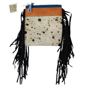 Open image in slideshow, Stevie Fringe Recycled Leather Crossbody Purse
