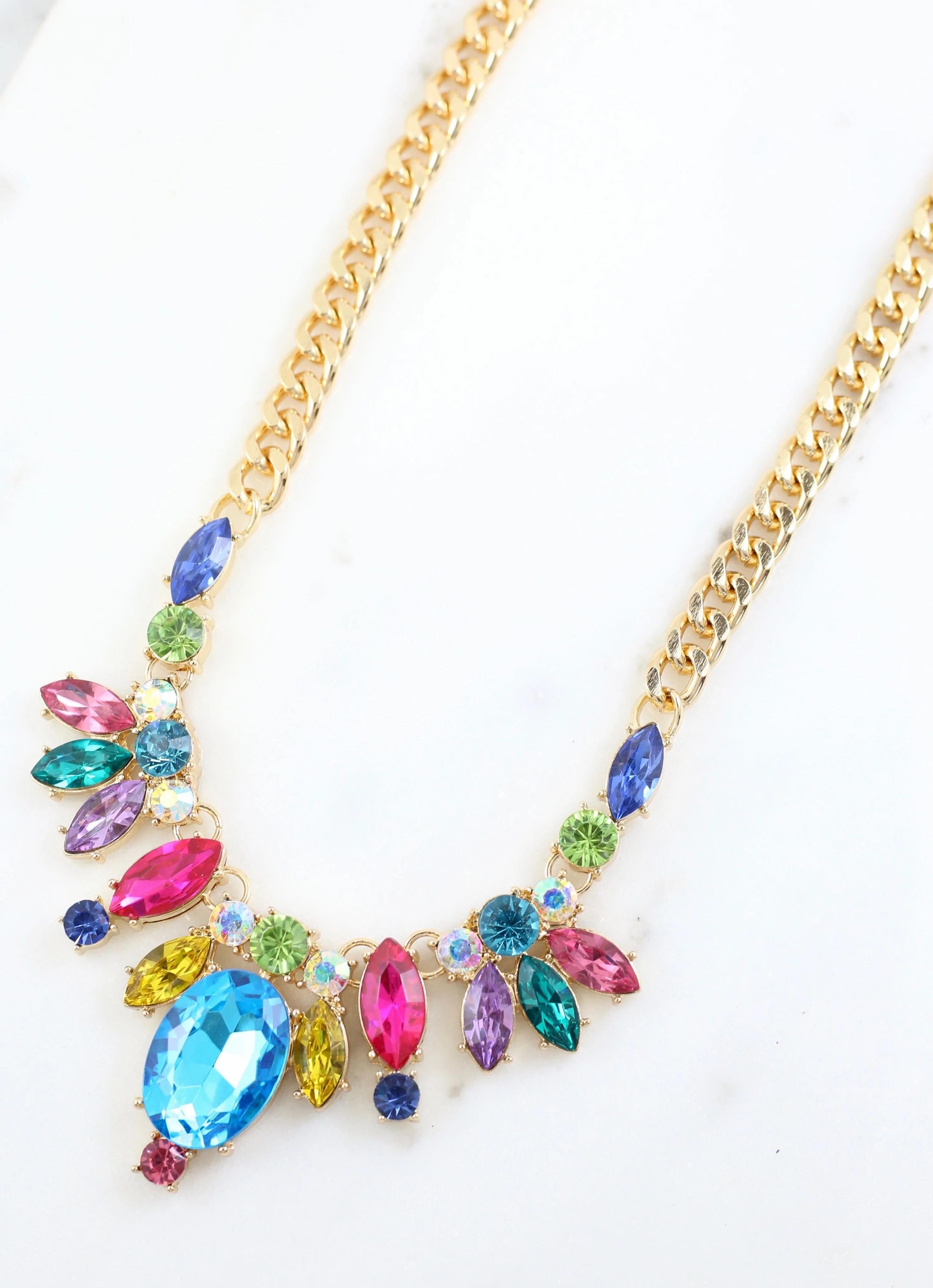 Oxford Jeweled Necklace- Multicolor