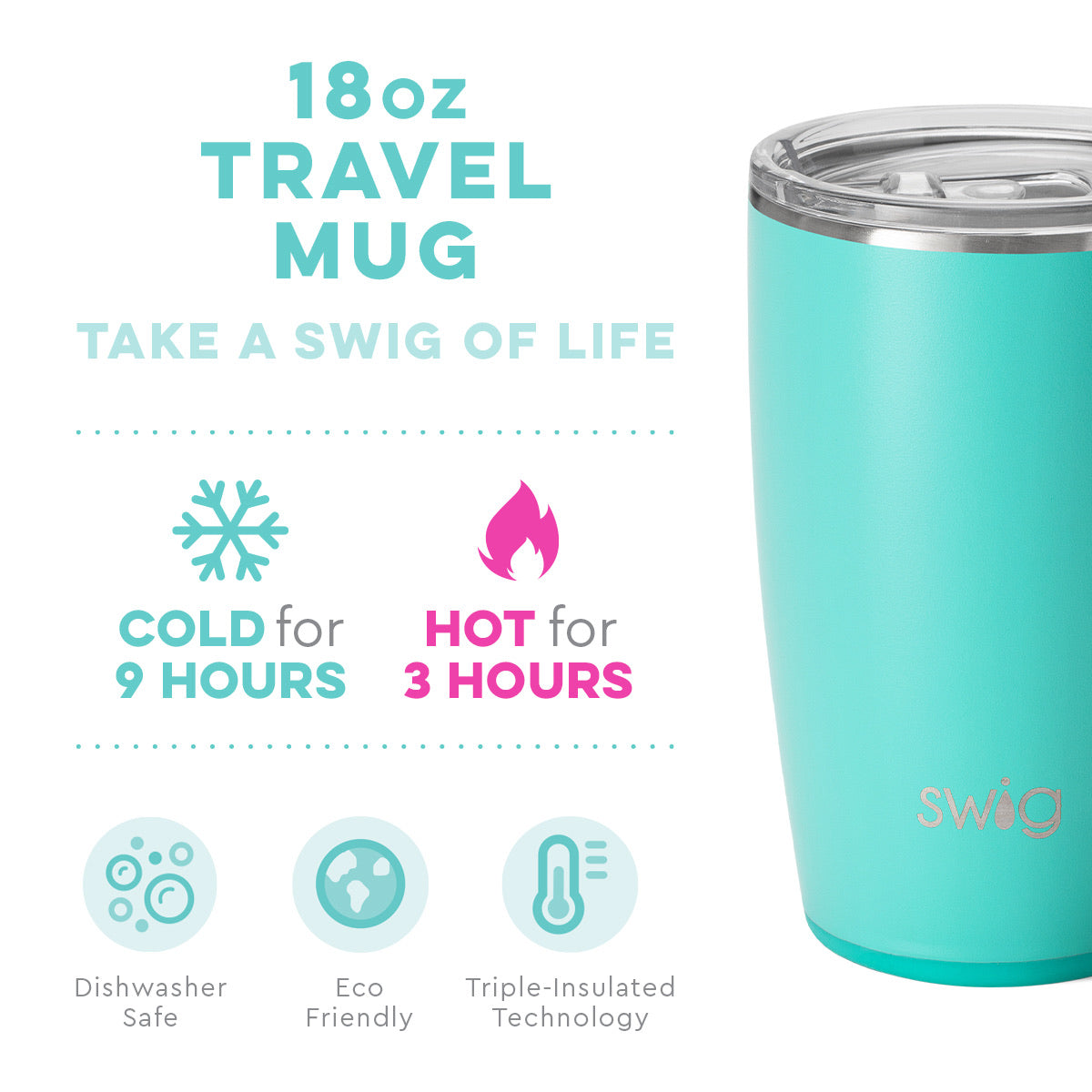 Swig 18oz Travel Mug - Multiple Options