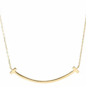 Open image in slideshow, Signature Smile Bar Necklace - Gold or Silver
