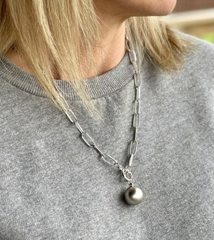 Open image in slideshow, Ball &amp; Chain Necklace - Gold or Silver

