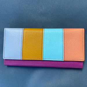 Open image in slideshow, Flora Rainbow Leather Wallet

