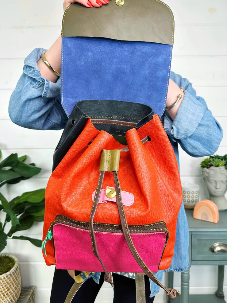 Monogram Convertible Drawstring Backpack – Izabella Rose