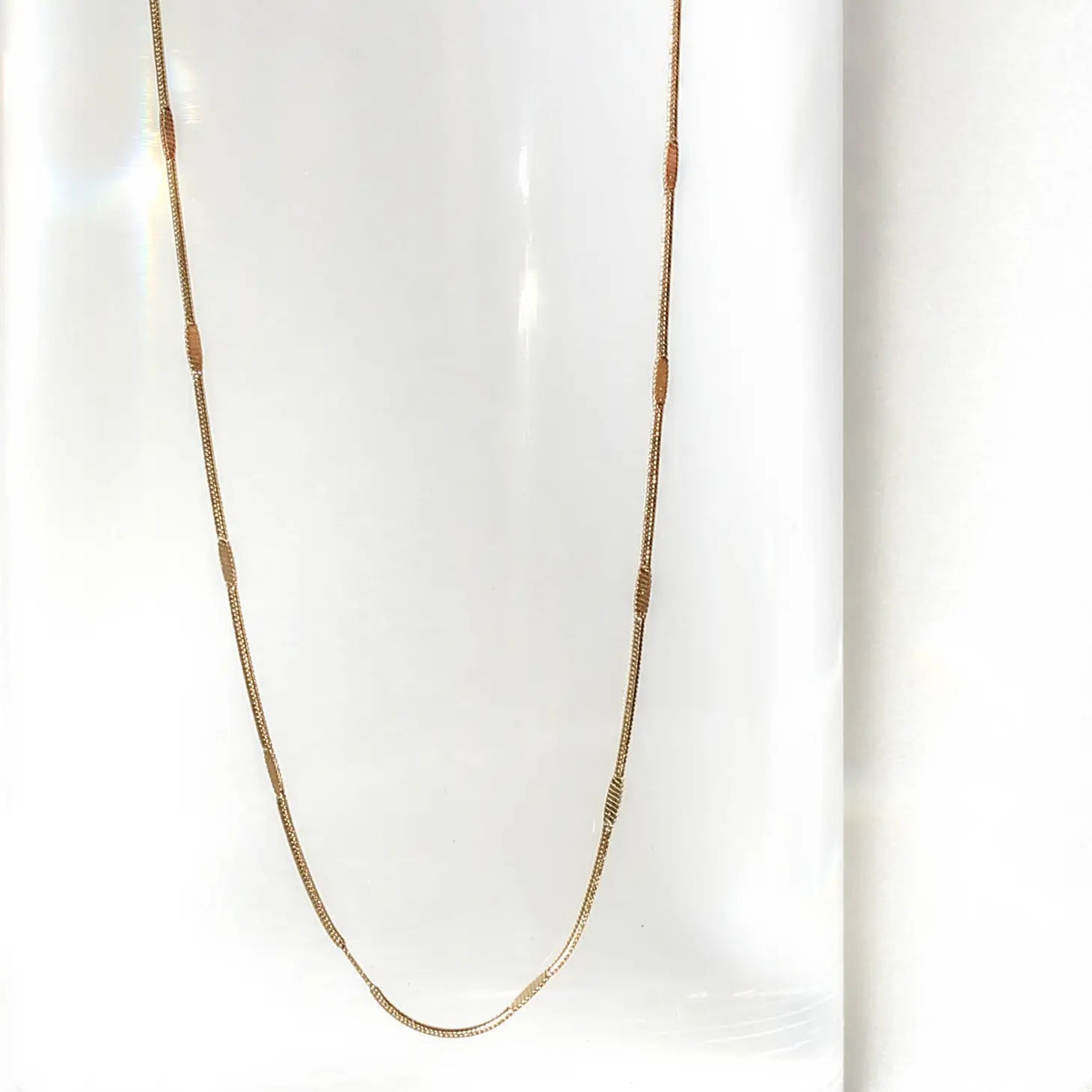 Pressed Chain Gold Necklace- 19.5"