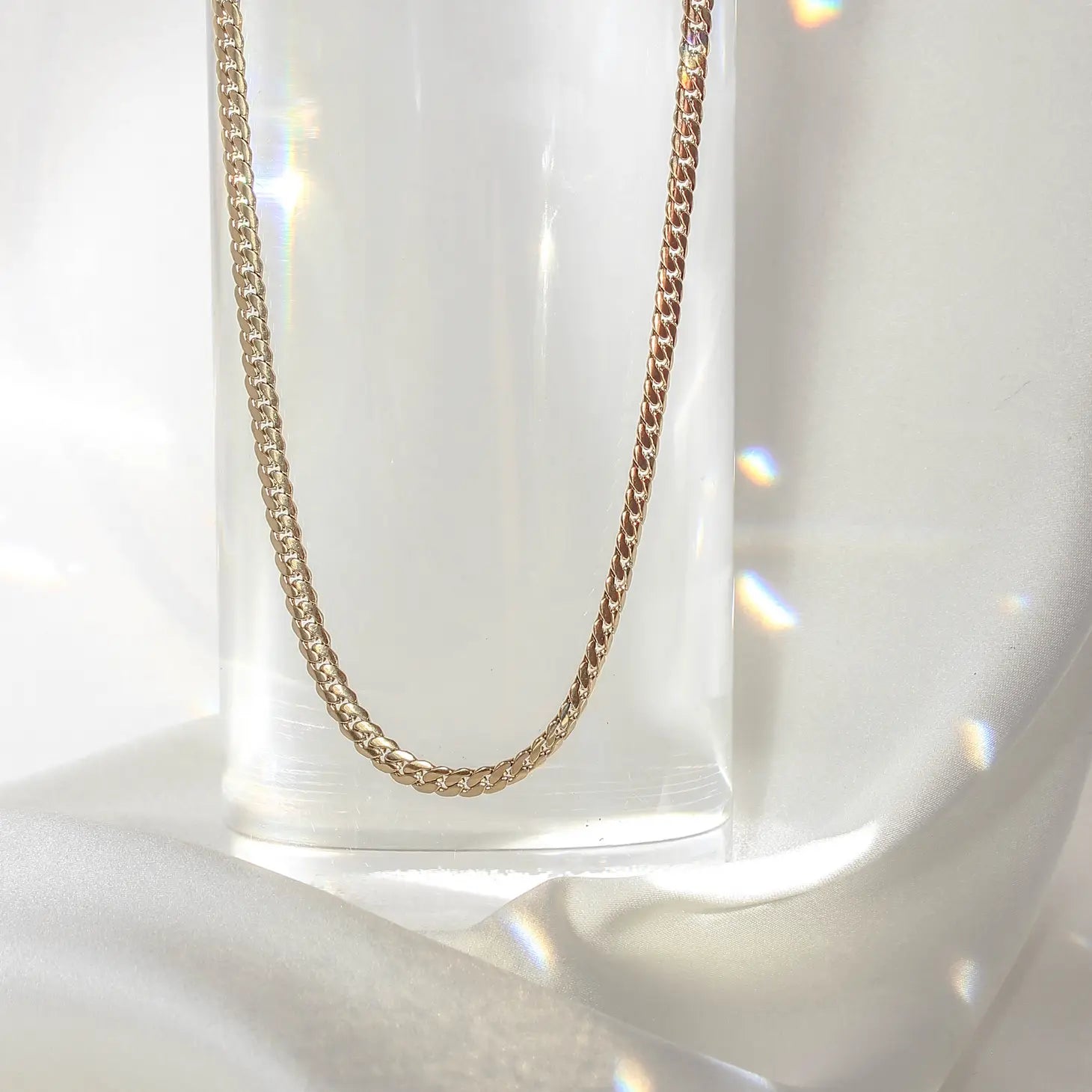 Bold Curb Gold Chain Necklace