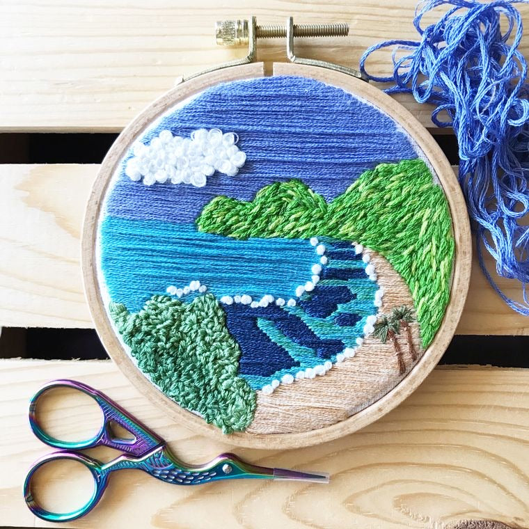 Beach Embroidery Kit- Intermediate Level