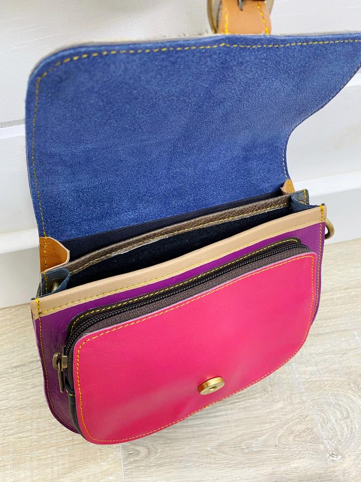 Cambrie Recycled Leather Crossbody Purse